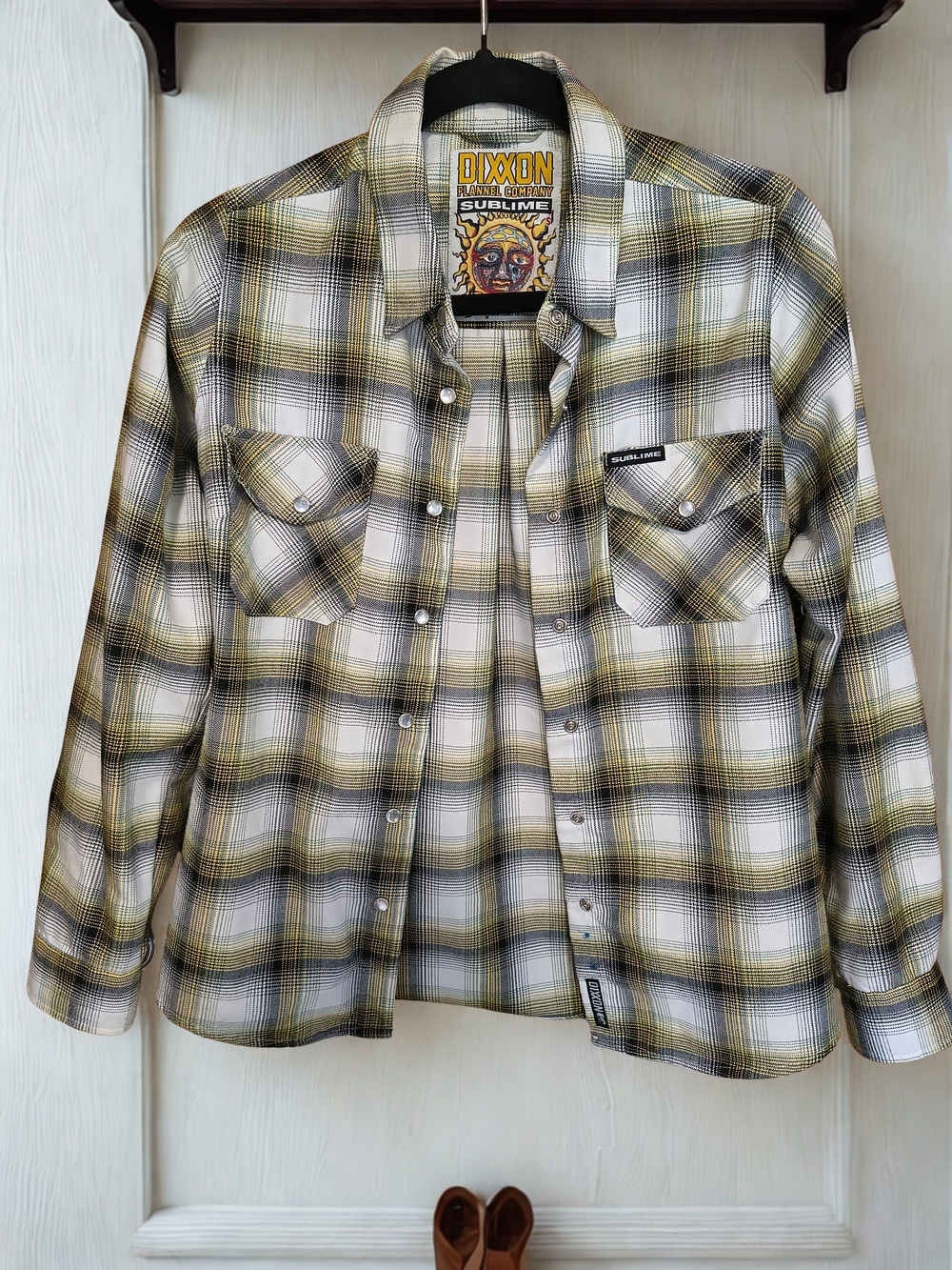 DIXXON Yellow, Black and White Plaid Flannel, Sublime Theme